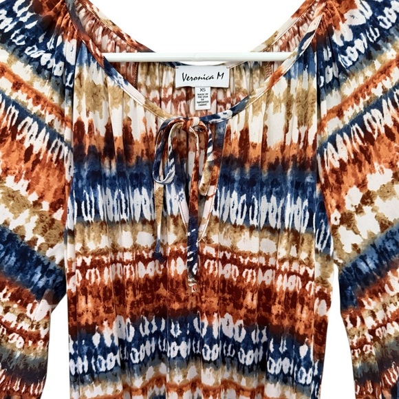 Veronica M Multicolor Long Sleeve Boho Dress Women XS - Picture 7 of 7